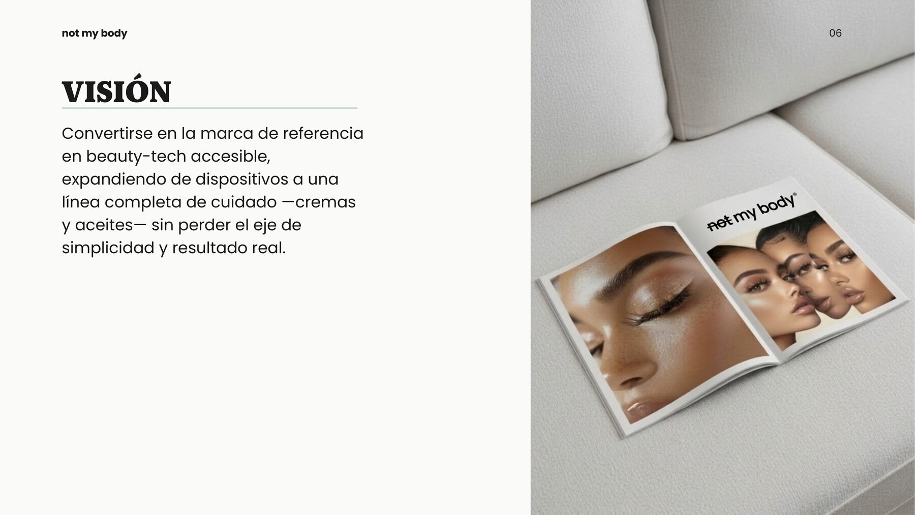 Página de visión de marca