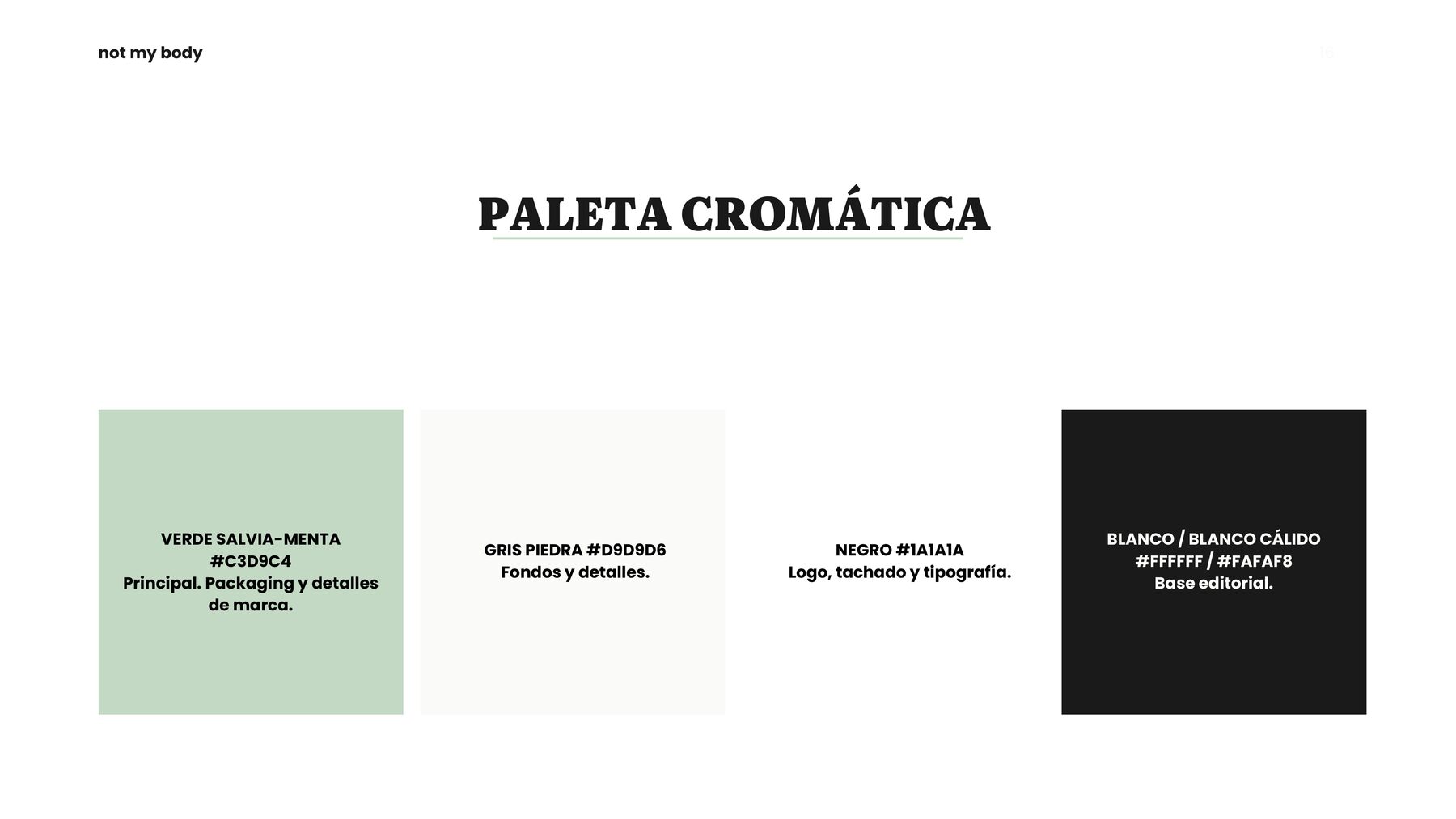Paleta cromática de la marca